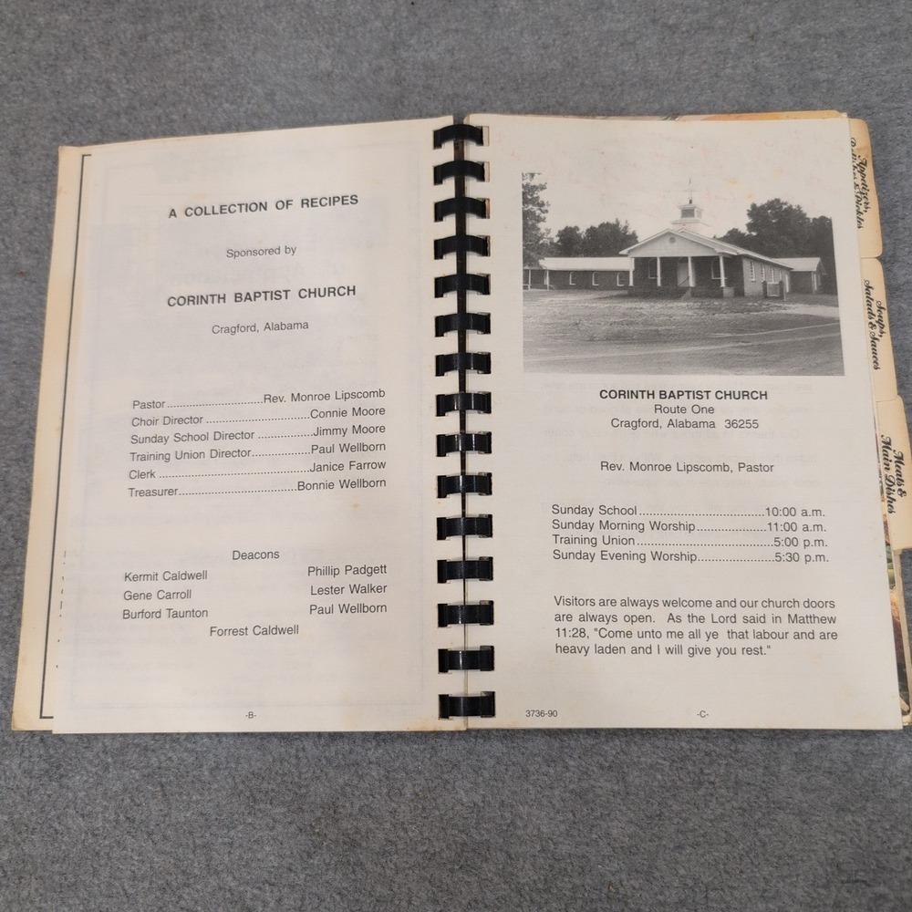 Corinth Baptist Church Cookbook Cragford Alabama Recipes Clay County, Alabama‎ - Picture 3 of 3